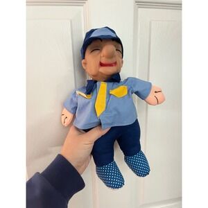 Mr. Magoo Character Doll Toy Blue Uniform Yellow Tie Funny Face Novelty Gift